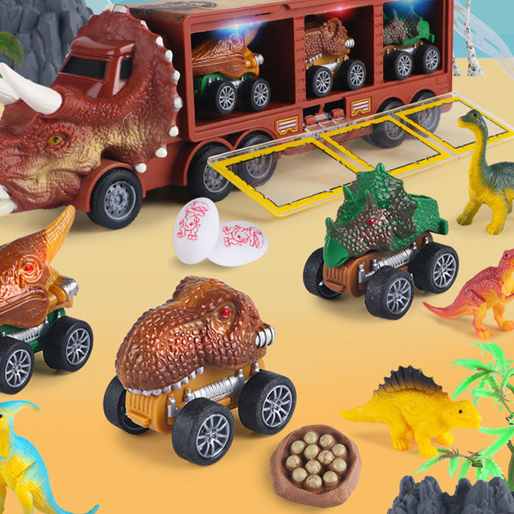 Toys De Camion Dinosaures Set Mod Le Transporteur Transport Stockage