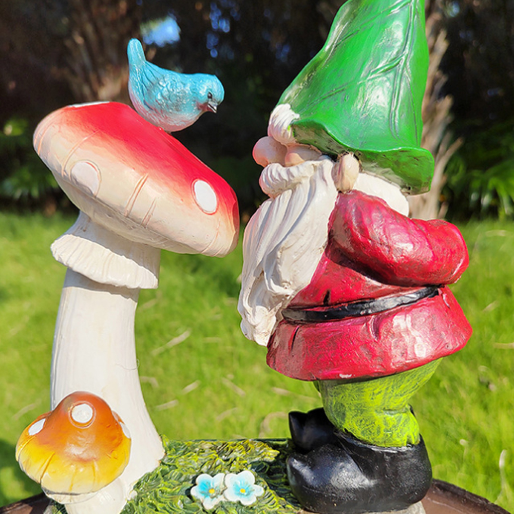 Gnon Gnome Statue Solaire R Sine Solaire Mushroom Figurine Figurine