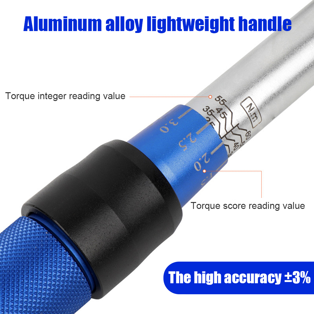 Clé Dynamométrique POFET Pour Vélo Et Moto – Plage 2-24 Nm, Douille 1/4" (6,35 Mm) – Précision ±4%, Poignée Antidérapante Rouge