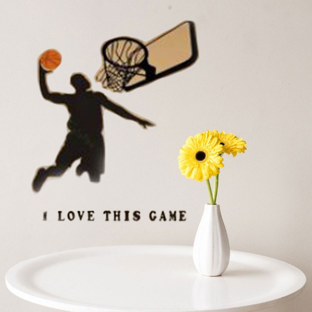 Sticker mural Basketball Player Decor de mur amovible Slam Dunk