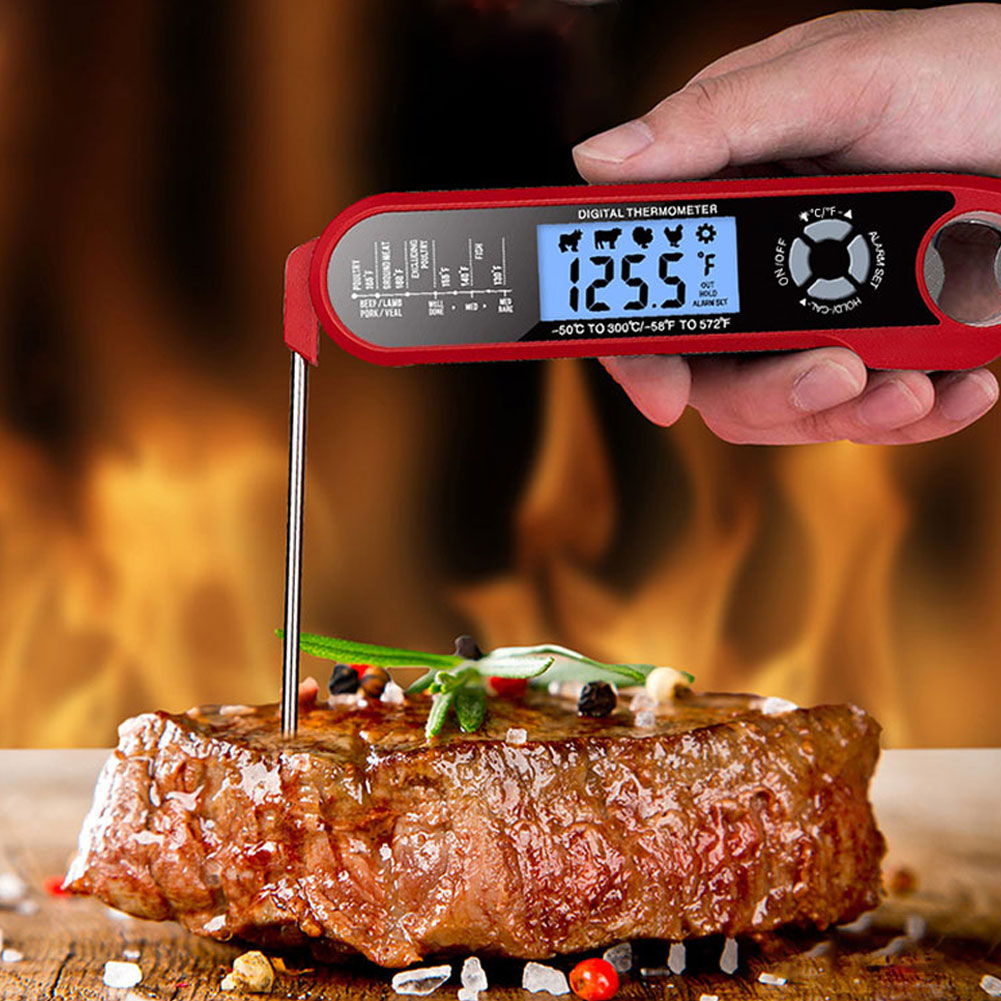 Thermomètre à Vin LCD - Acier Inoxydable - Pour Vin, Bière, Champagne - Plage 4-24°C - Portable